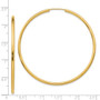 14k Polished Round Endless 2mm Hoop Earrings