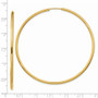 14k Polished Round Endless 2mm Hoop Earrings