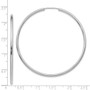 14k White Gold Polished Endless 2mm Hoop Earrings