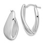 Sterling Silver Rhodium-plated Polished Hollow Hinged Post Hoop Earring