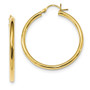 Sterling Silver Gold-Tone Polished Hoop Earrings