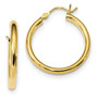 Sterling Silver Gold-Tone Polished Hoop Earrings