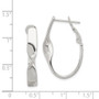 Sterling Silver Twisted Oval Omega Back Earrings