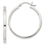 Sterling Silver 2.5mm Polished Hoop Earrings