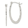 Sterling Silver Hammered & Polished Hoop Earrings