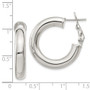 Sterling Silver Omega Back Hoop Earrings