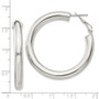 Sterling Silver Omega Back Hoop Earrings