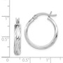 Sterling Silver Rhodium-plated 20mm Hoop Earrings