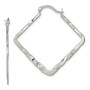 Sterling Silver Hammered & Polished Fancy Hoop Earrings