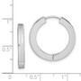 Sterling Silver Rhodium-plated Hollow Hinged Hoop Earrings