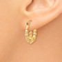 14k Polished Claddagh Hoop Earrings