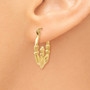 14k Polished Claddagh Hoop Earrings