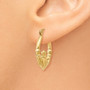 14k Polished Claddagh Hoop Earrings