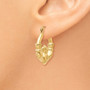 14k Polished Claddagh Hoop Earrings