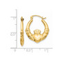 14k Polished Claddagh Hoop Earrings