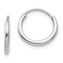 14k White Gold Madi K Endless Hoop 3 Pair Earring Set