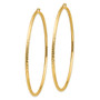 14k Lightweight 3mm Diamond-cut Hoop Earrings