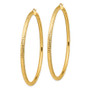 14k Lightweight 4mm Diamond-cut Hoop Earrings