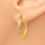 14k Polished 2.75mm Twisted Hoop Earrings