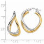 14K Two-tone Polished Hoop Earring