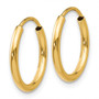 14k 1.5mm Polished Round Endless Hoop Earrings