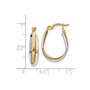 14k Two-tone Double Hoop Earring