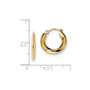 14k Polished Knife Edge Hoops