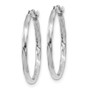 14k White Gold Polished Twisted Hoops