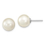 Sterling Silver RH 10mm Wht/Rose/Grey Imitation Shell Pearl Earring Set