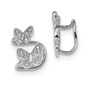 Sterling Silver Rhodium-plated CZ Double Butterfly Right Cuff Earring