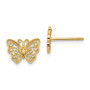 14K Butterfly Post Earrings