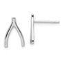 Sterling Silver Rhodium-plated Wishbone Post Earrings