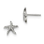 Sterling Silver CZ Brilliant Embers Starfish Earrings