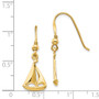 14K Sailboat Shepherd Hook Earrings