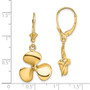 14K 3-D Three Blade Propeller Leverback Earring