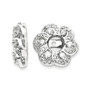 14K White Gold Diamond Flower Earring Jacket