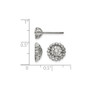 14K White Gold Medium Flower & Jacket Diamond Post Earrings