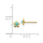 14k Polished Turquoise Star Post Earrings