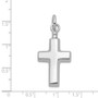 Sterling Silver Rhodium-plated Polished Cross Ash Holder Pendant