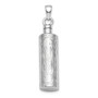 Sterling Silver Rhodium-Plated Cylinder Ash Holder Pendant