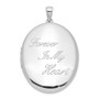 Sterling Silver Rhodium-plated Forever In My Heart Ash Holder Oval Locket