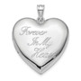 Sterling Silver Rhodium-plated 24mm Forever in My Heart Ash Holder Heart Lo
