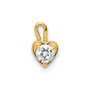 10ky April Synthetic Birthstone Heart Charm