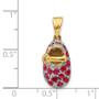 14k & Ruby Baby Shoe Charm