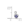 14k White Gold June Synthetic Birthstone Heart Charm