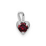 14k White Gold July Synthetic Birthstone Heart Charm