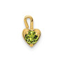 14ky August Synthetic Birthstone Heart Charm