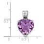 Sterling Silver Rhodium-plated Amethyst Pendant