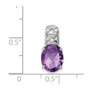 Sterling Silver Rhodium-plated Amethyst Pendant