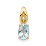 14k Aquamarine Diamond Pendant